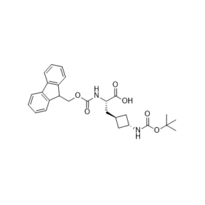 Cyclobutanepropanoic acid, 3-[[(1,1-dimethylethoxy)carbonyl]amino]-α-[[(9H-fluoren-9-ylmethoxy)carbonyl]amino]-, trans-(αS)-