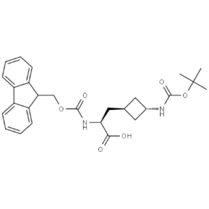 Cyclobutanepropanoic acid, 3-[[(1,1-dimethylethoxy)carbonyl]amino]-α-[[(9H-fluoren-9-ylmethoxy)carbonyl]amino]-, trans-(αS)-