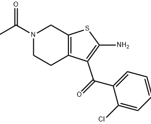 Ethanone, 1-[2-amino-3-(2-chlorobenzoyl)-4,7-dihydrothieno[2,3-c]pyridin-6(5H)-yl]-