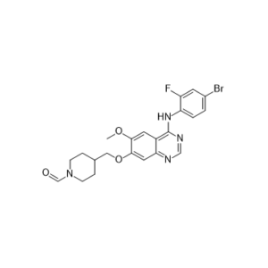 1-Piperidinecarboxaldehyde, 4-[[[4-[(4-bromo-2-fluorophenyl)amino]-6-methoxy-7-quinazolinyl]oxy]methyl]-