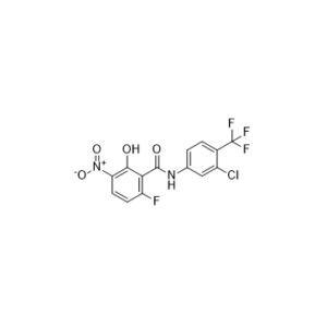 N-(3-chloro-4-(trifluoromethyl)phenyl)-6-fluoro-2-hydroxy-3-nitrobenzamide