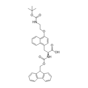 (S)-2-((((9H-fluoren-9-yl)methoxy)carbonyl)amino)-3-(4-(2-((tert-butoxycarbonyl)amino)ethoxy)naphthalen-1-yl)propanoic acid