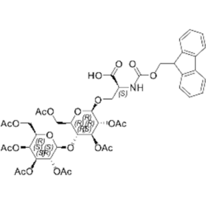 N-(((9H-fluoren-9-yl)methoxy)carbonyl)-O-((2R,3R,4S,5R,6R)-3,4-diacetoxy-6-(acetoxymethyl)-5-(((2S,3R,4S,5S,6R)-3,4,5-triacetoxy-6-(acetoxymethyl)tetrahydro-2H-pyran-2-yl)oxy)tetrahydro-2H-pyran-2-yl)-L-serine