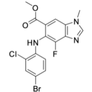 methyl 5-((4-bromo-2-chlorophenyl)amino)-4-fluoro-1-methyl-1H-benzo[d]imidazole-6-carboxylate