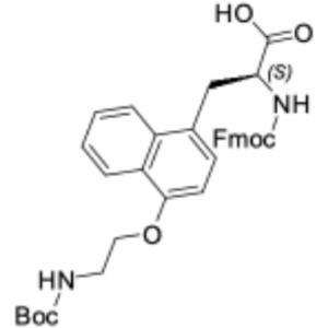 (S)-2-((((9H-fluoren-9-yl)methoxy)carbonyl)amino)-3-(4-(2-((tert-butoxycarbonyl)amino)ethoxy)naphthalen-1-yl)propanoic acid