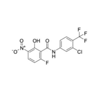 N-(3-chloro-4-(trifluoromethyl)phenyl)-6-fluoro-2-hydroxy-3-nitrobenzamide