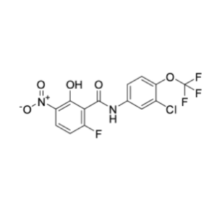 N-(3-chloro-4-(trifluoromethoxy)phenyl)-6-fluoro-2-hydroxy-3-nitrobenzamide